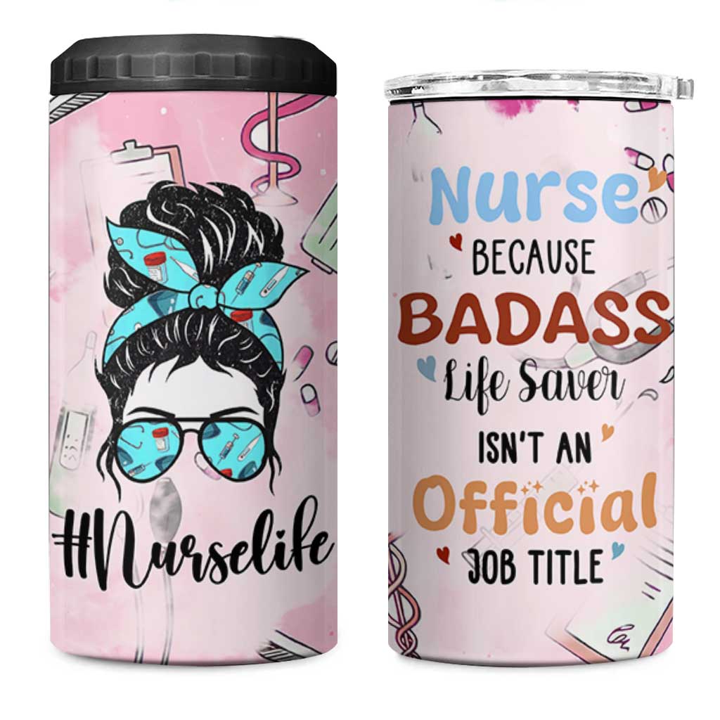 Funny Nurse Gifts for Women 4 in 1 Can Cooler Tumbler Rn Lpn Practitioner Nursing School Graduation Gifts