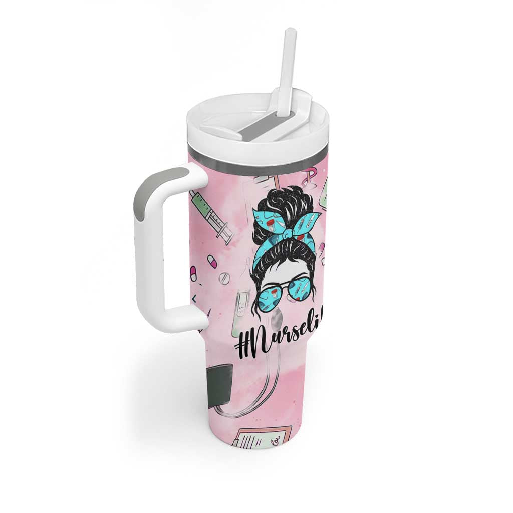 Funny Nurse Gifts for Women Tumbler With Handle Rn Lpn Practitioner Nursing School Graduation Gifts