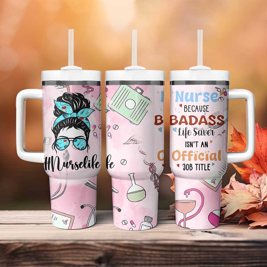 Funny Nurse Gifts for Women Tumbler With Handle Rn Lpn Practitioner Nursing School Graduation Gifts