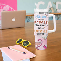 Funny Nurse Gifts for Women Tumbler With Handle Rn Lpn Practitioner Nursing School Graduation Gifts