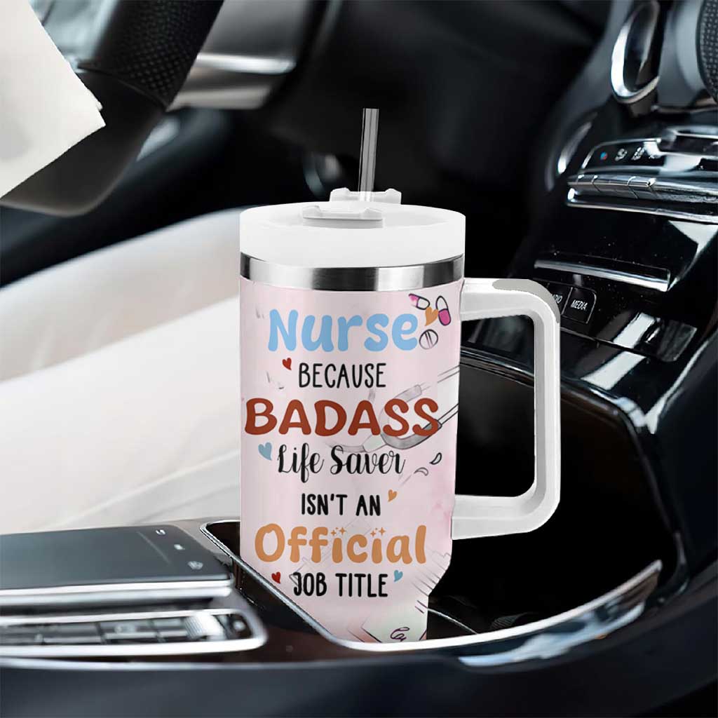 Funny Nurse Gifts for Women Tumbler With Handle Rn Lpn Practitioner Nursing School Graduation Gifts