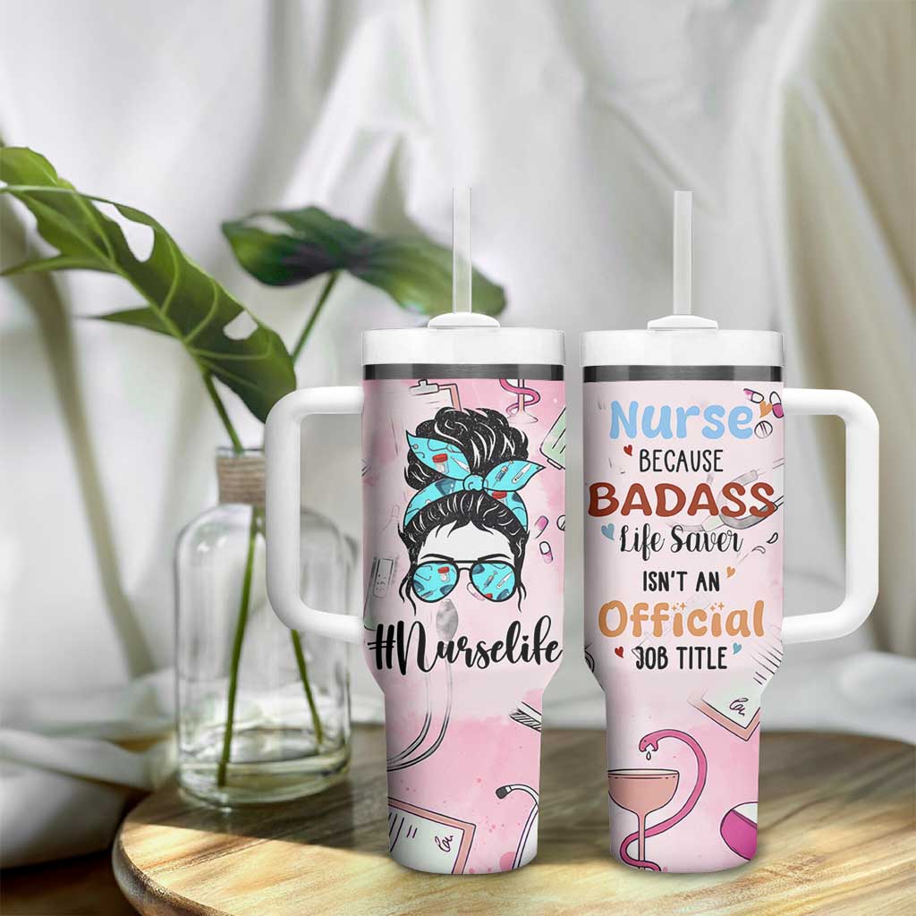 Funny Nurse Gifts for Women Tumbler With Handle Rn Lpn Practitioner Nursing School Graduation Gifts