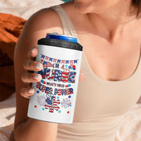 Patriotic Nurse 4 in 1 Can Cooler Tumbler Im a Nurse Superpower 4th Of July American Flag