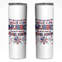 Patriotic Nurse Skinny Tumbler Im a Nurse Superpower 4th Of July American Flag