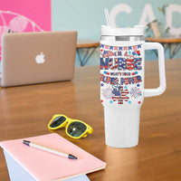 Patriotic Nurse Tumbler With Handle Im a Nurse Superpower 4th Of July American Flag
