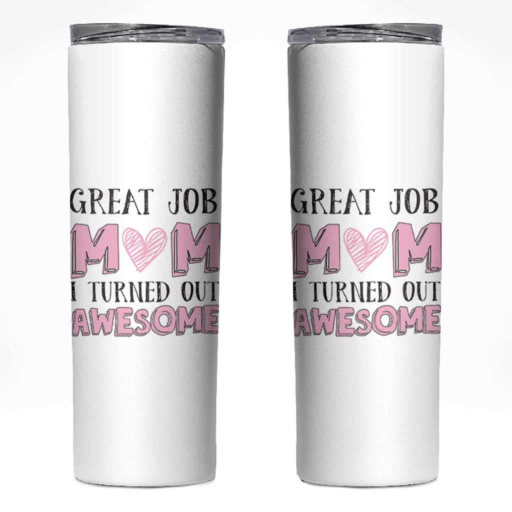 Funny Mom Birthday Gift Skinny Tumbler Cute Valentines Mothers Day Present From Daughter Son Pink