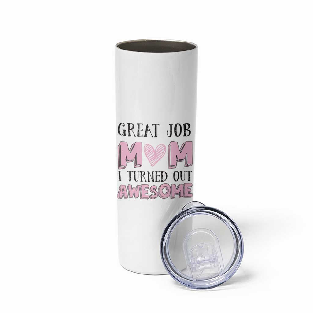 Funny Mom Birthday Gift Skinny Tumbler Cute Valentines Mothers Day Present From Daughter Son Pink