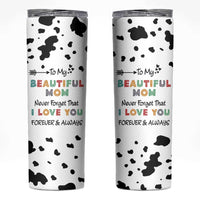 Mothers Day Mom Gifts Skinny Tumbler I Love You Mom Gift From Daughter Son Cow Print