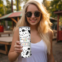 Mothers Day Mom Gifts Skinny Tumbler I Love You Mom Gift From Daughter Son Cow Print