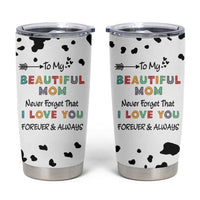 Mothers Day Mom Gifts Tumbler Cup I Love You Mom Gift From Daughter Son Cow Print