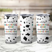 Mothers Day Mom Gifts Tumbler Cup I Love You Mom Gift From Daughter Son Cow Print
