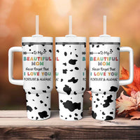 Mothers Day Mom Gifts Tumbler With Handle I Love You Mom Gift From Daughter Son Cow Print