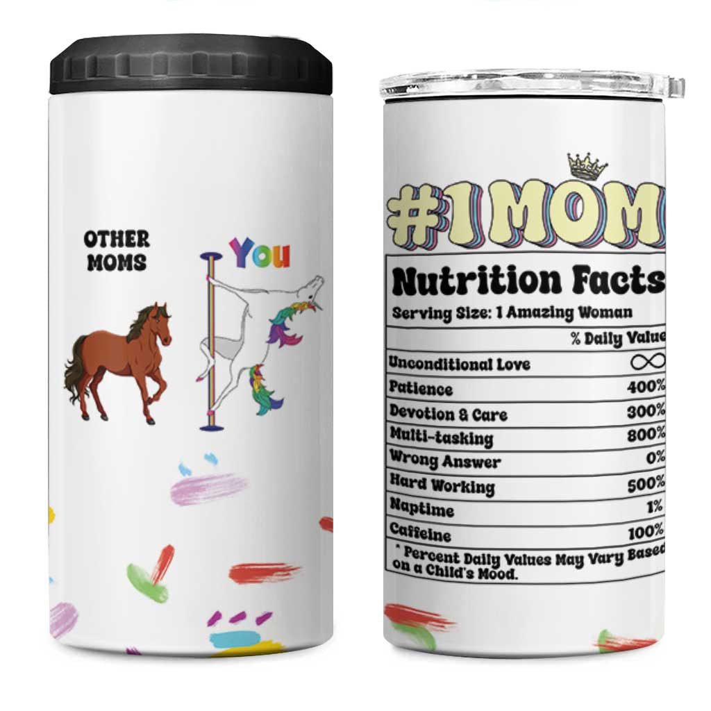 Funny Mom Birthday Gift 4 in 1 Can Cooler Tumbler Cute Unicorn Lovers Valentines Mothers Day Present