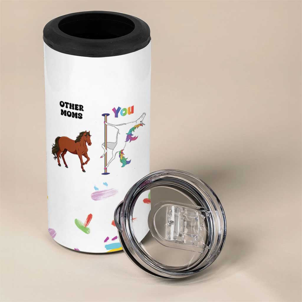 Funny Mom Birthday Gift 4 in 1 Can Cooler Tumbler Cute Unicorn Lovers Valentines Mothers Day Present