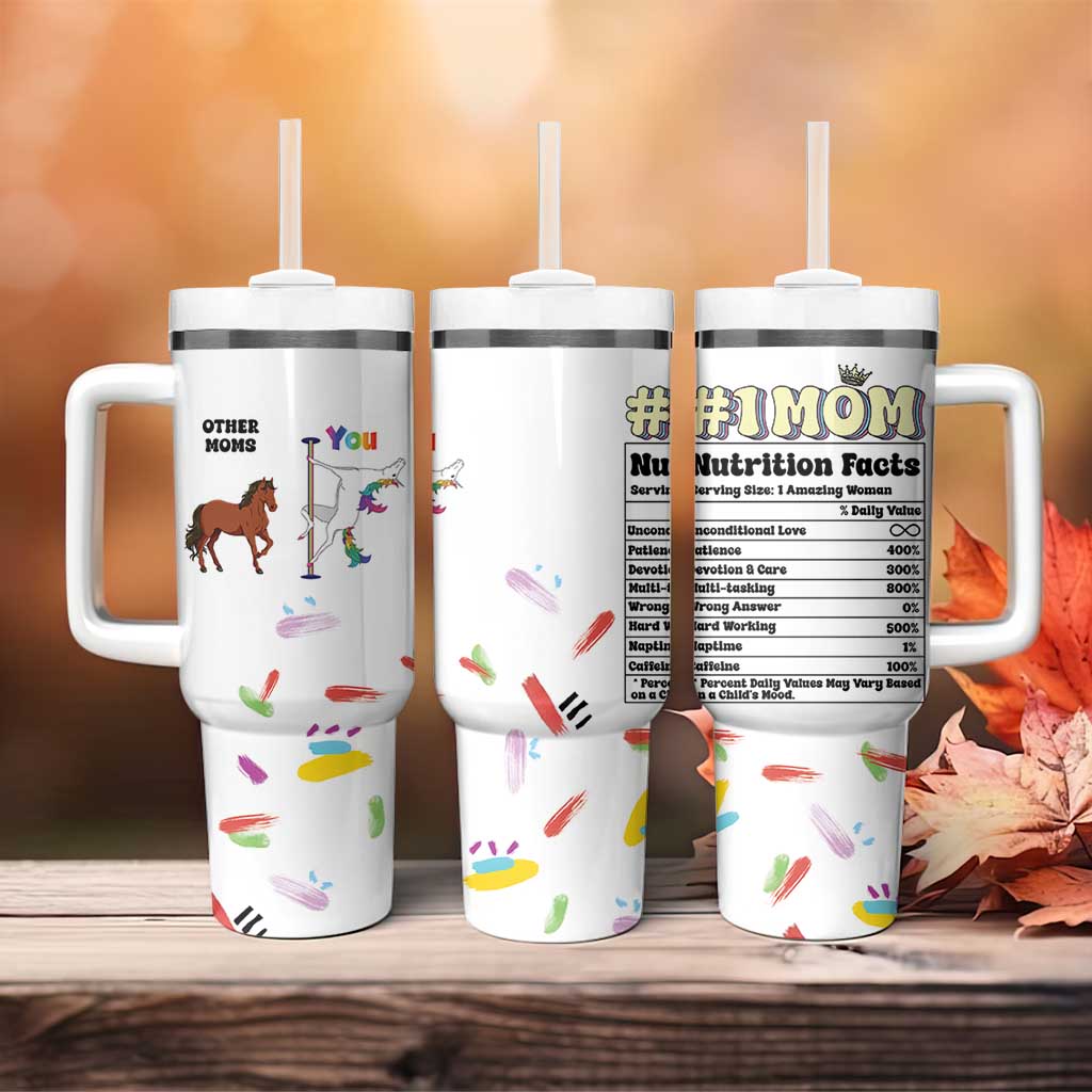 Funny Mom Birthday Gift Tumbler With Handle Cute Unicorn Lovers Valentines Mothers Day Present