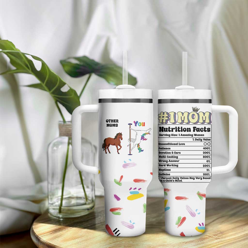 Funny Mom Birthday Gift Tumbler With Handle Cute Unicorn Lovers Valentines Mothers Day Present