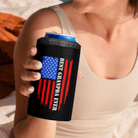 Best Grandpa Ever 4 in 1 Can Cooler Tumbler Grandpa Knows Everything Grandfather Fathers Day Gift US Flag