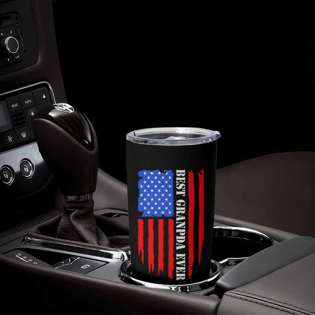 Best Grandpa Ever Tumbler Cup Grandpa Knows Everything Grandfather Fathers Day Gift US Flag