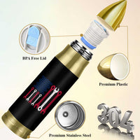 Father's Day Gift Bullet Tumbler If Papa Can't Fix It No One Can USA Flag Mechanic