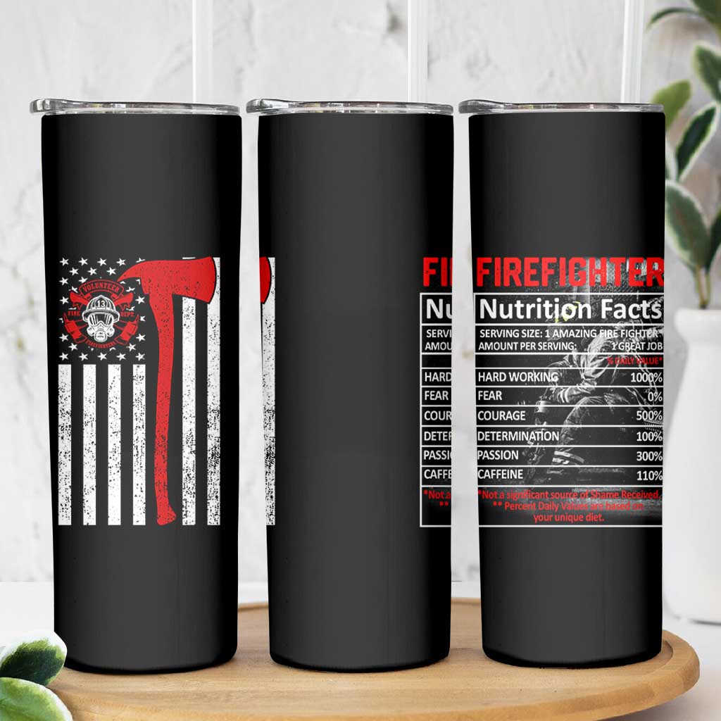 Firefighter Gifts for Men Skinny Tumbler Fireman Fire Fighter Axe American Flag