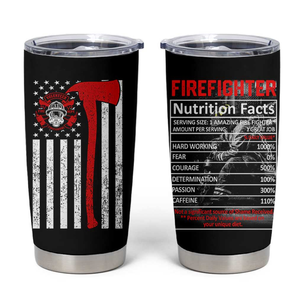 Firefighter Gifts for Men Tumbler Cup Fireman Fire Fighter Axe American Flag