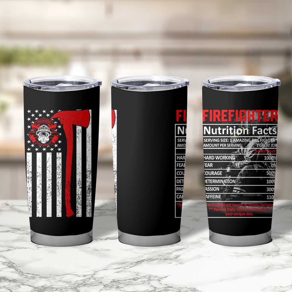 Firefighter Gifts for Men Tumbler Cup Fireman Fire Fighter Axe American Flag