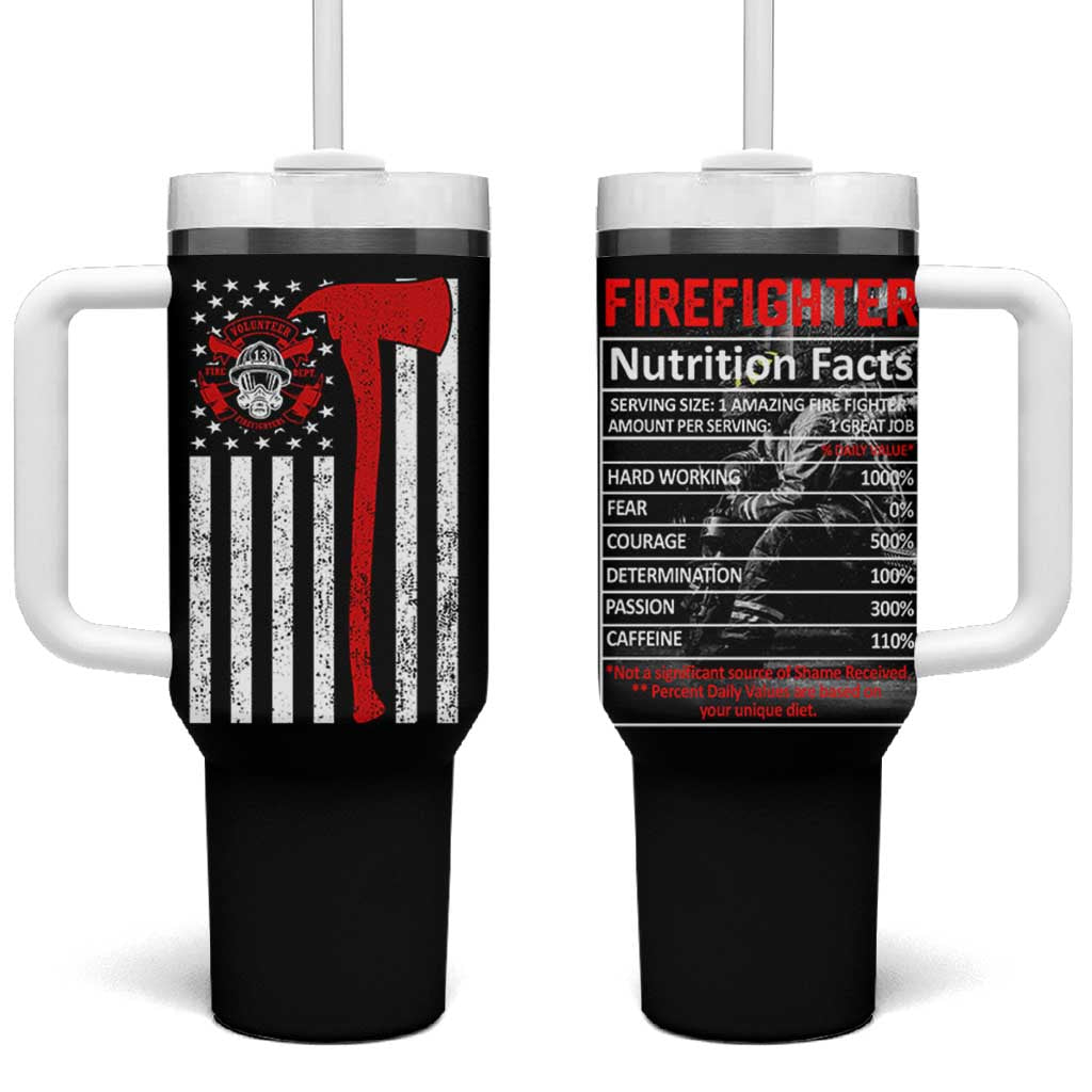 Firefighter Gifts for Men Tumbler With Handle Fireman Fire Fighter Axe American Flag