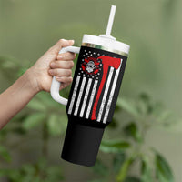 Firefighter Gifts for Men Tumbler With Handle Fireman Fire Fighter Axe American Flag