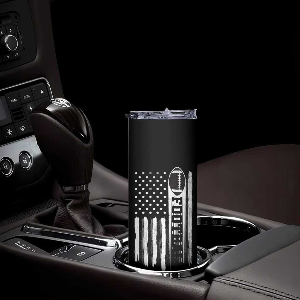Football Skinny Tumbler Game Day Football Is My Favorite Season Sport Team US American Flag Patriotic - Wonder Print Shop