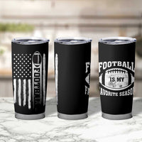 Football Tumbler Cup Game Day Football Is My Favorite Season Sport Team US American Flag Patriotic - Wonder Print Shop