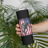 Football Players Skinny Tumbler US American Flag Game Day Sport Team Vintage Patriotic - Wonder Print Shop