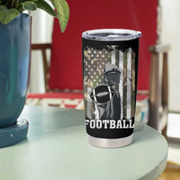 Football Players Tumbler Cup Camo US American Flag Game Day Sport Team Vintage Patriotic - Wonder Print Shop