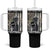Football Players Tumbler With Handle Camo US American Flag Game Day Sport Team Vintage Patriotic - Wonder Print Shop