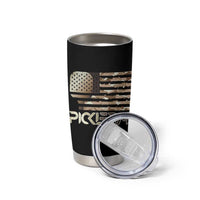 Camo US Flag Pickleball Player Paddleball Lover Tumbler Cup