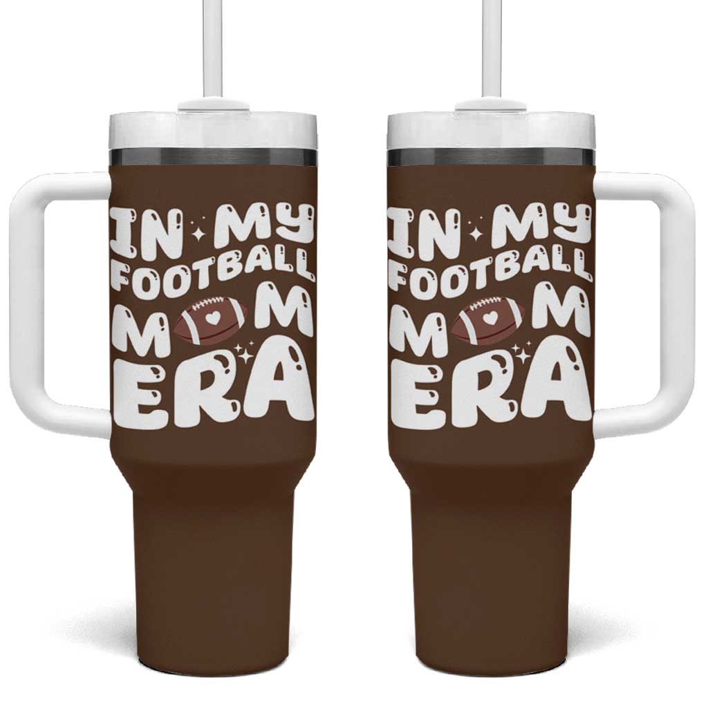 Football Mom Tumbler With Handle Game Day Football Season For Moms - Wonder Print Shop