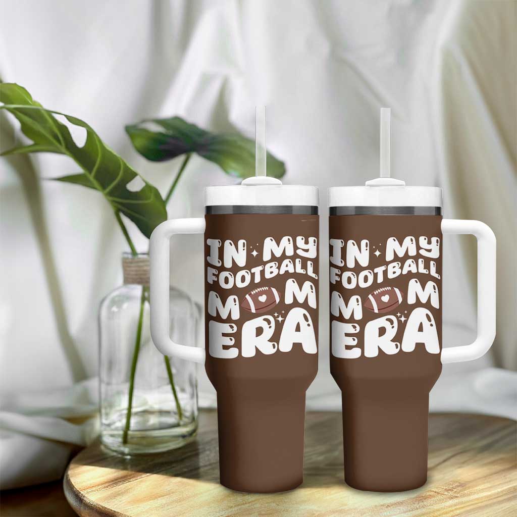 Football Mom Tumbler With Handle Game Day Football Season For Moms - Wonder Print Shop