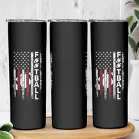 Football American Flag Skinny Tumbler Game Day Sport Team Vintage Patriotic - Wonder Print Shop