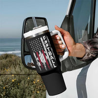 Football American Flag Tumbler With Handle Game Day Sport Team Vintage Patriotic - Wonder Print Shop