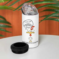 Funny Chicken 4 in 1 Can Cooler Tumbler I Don't Fart I Just Whisper in My Pants Silly Chicken Humor