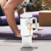 Funny Chicken Tumbler With Handle I Don't Fart I Just Whisper in My Pants Silly Chicken Humor
