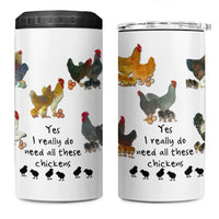 Funny Chicken Gifts 4 in 1 Can Cooler Tumbler Cute Mothers Day Farmhouse Chicken Lovers