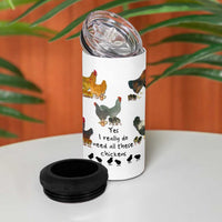Funny Chicken Gifts 4 in 1 Can Cooler Tumbler Cute Mothers Day Farmhouse Chicken Lovers
