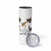 Funny Chicken Gifts Skinny Tumbler Cute Mothers Day Farmhouse Chicken Lovers