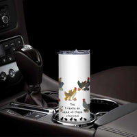 Funny Chicken Gifts Skinny Tumbler Cute Mothers Day Farmhouse Chicken Lovers