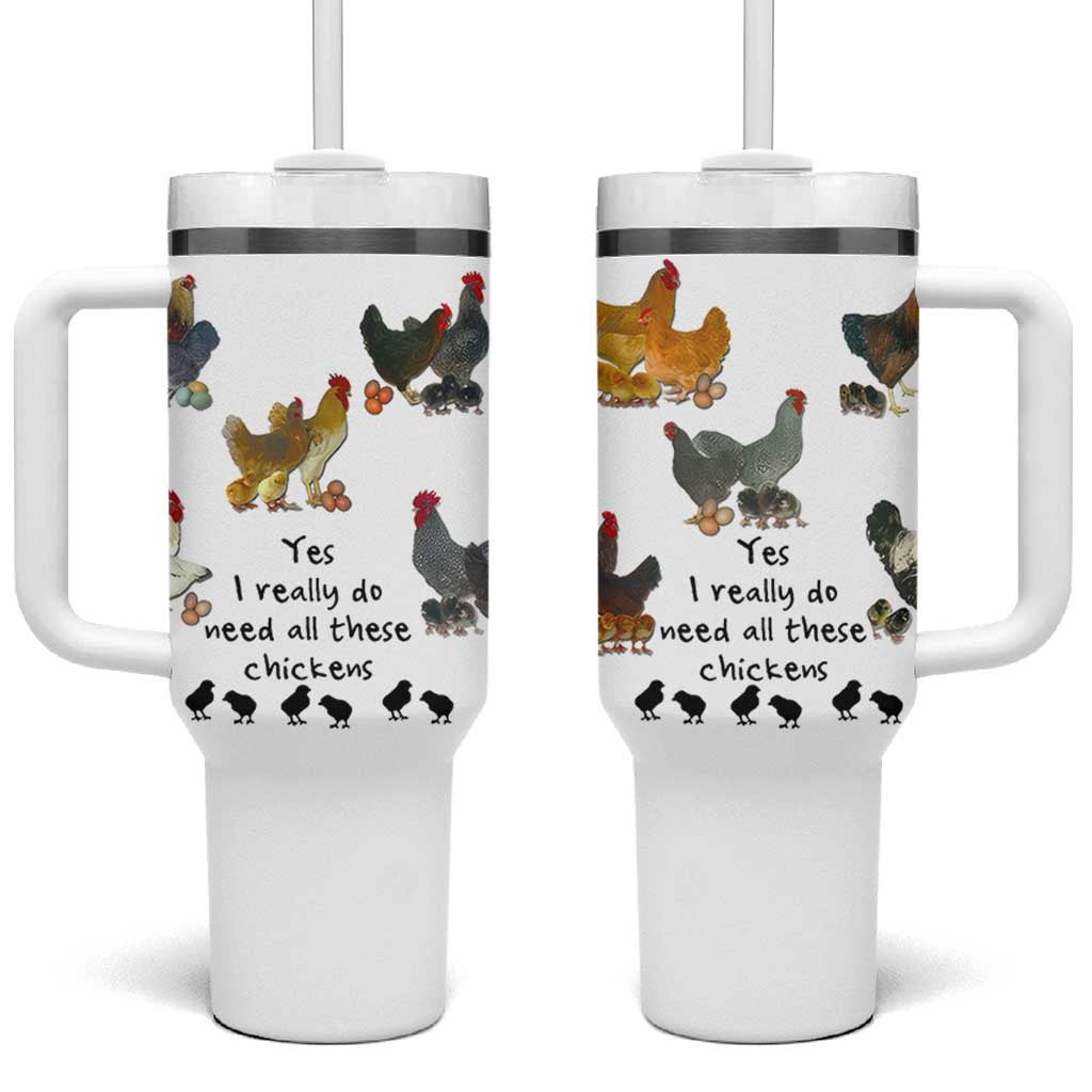 Funny Chicken Gifts Tumbler With Handle Cute Mothers Day Farmhouse Chicken Lovers