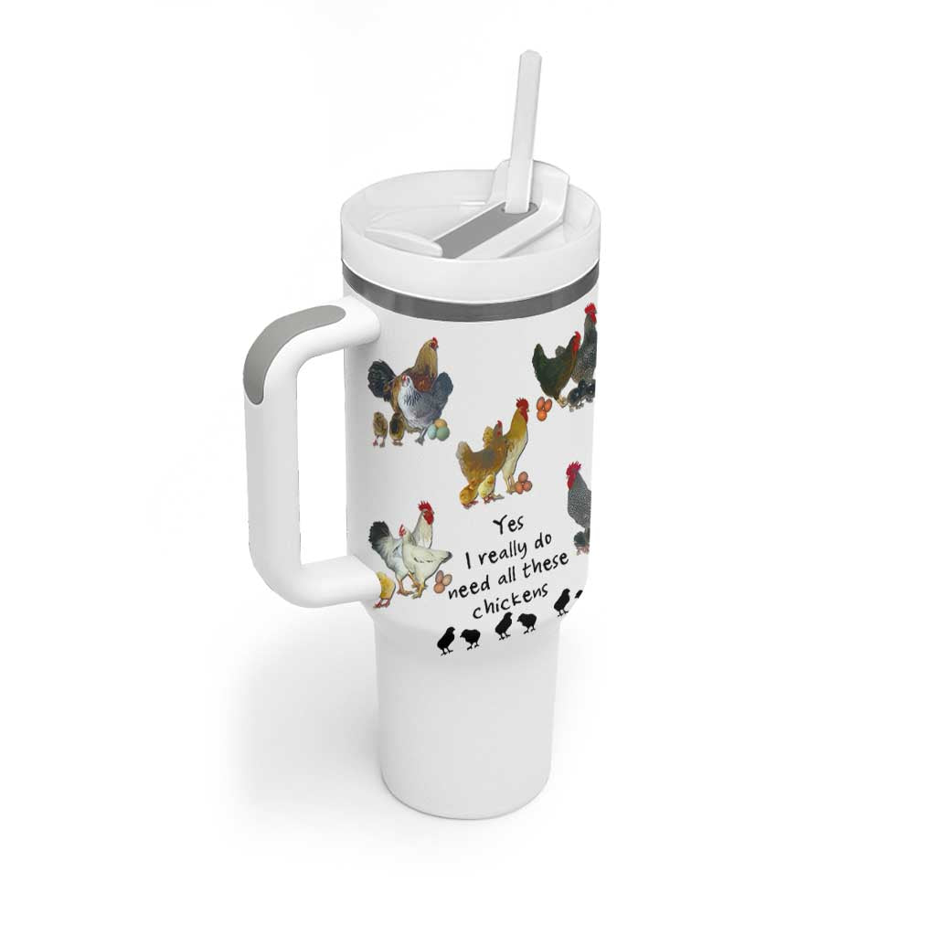 Funny Chicken Gifts Tumbler With Handle Cute Mothers Day Farmhouse Chicken Lovers