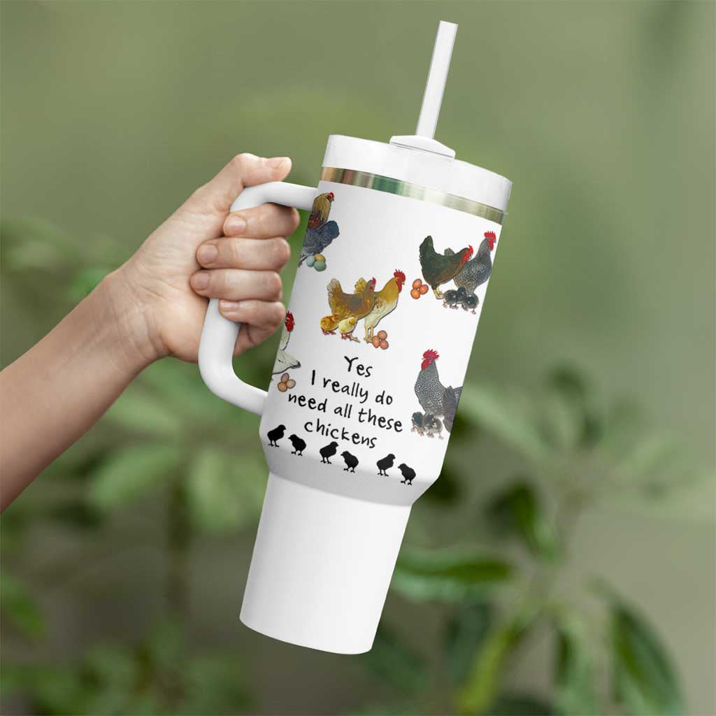 Funny Chicken Gifts Tumbler With Handle Cute Mothers Day Farmhouse Chicken Lovers