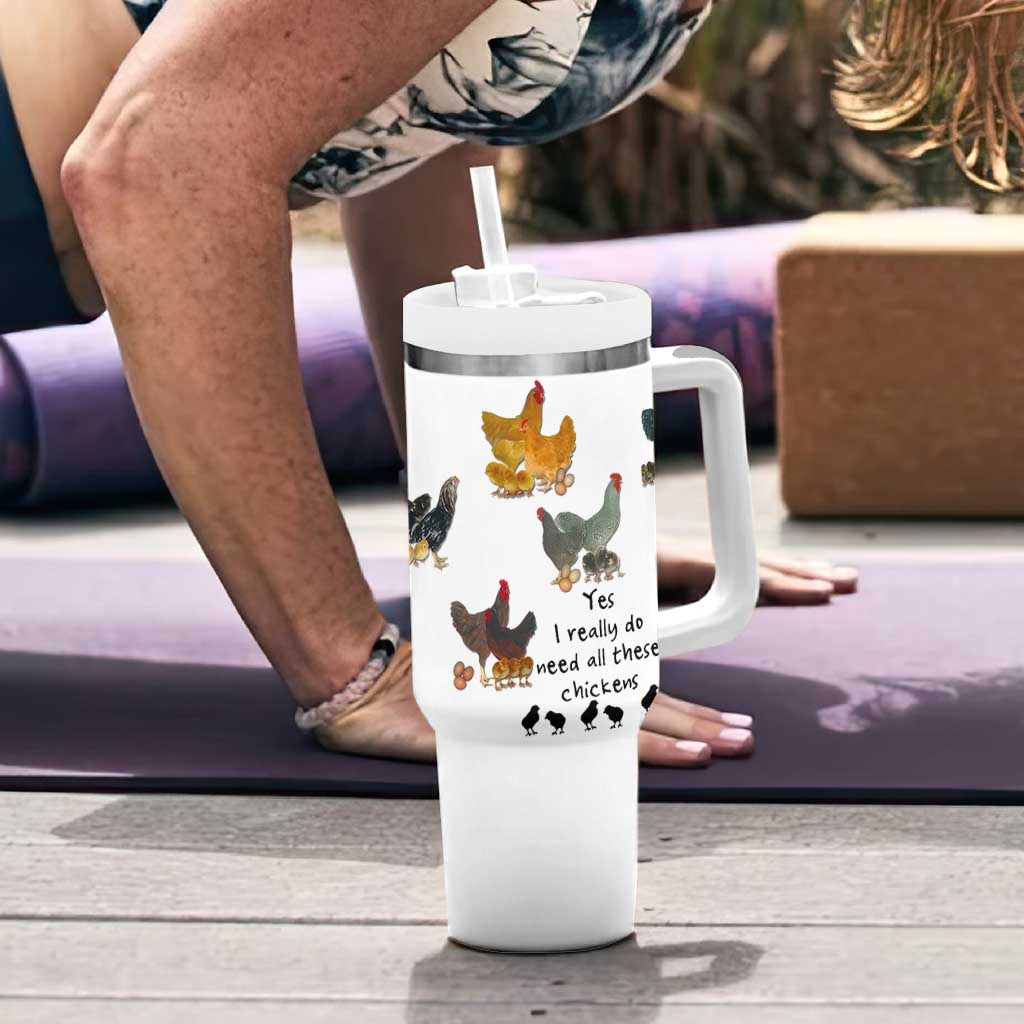Funny Chicken Gifts Tumbler With Handle Cute Mothers Day Farmhouse Chicken Lovers