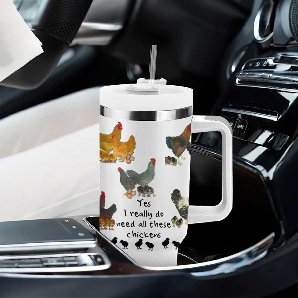 Funny Chicken Gifts Tumbler With Handle Cute Mothers Day Farmhouse Chicken Lovers