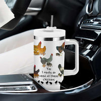 Funny Chicken Gifts Tumbler With Handle Cute Mothers Day Farmhouse Chicken Lovers